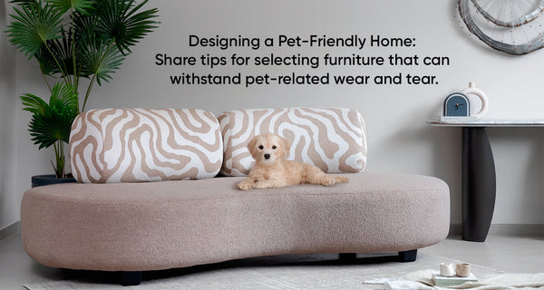 Designing a Pet-Friendly Home: Share tips for selecting furniture that can withstand pet-related wear and tear. - Bean Sofa (Dog Sitting on the Sofa)