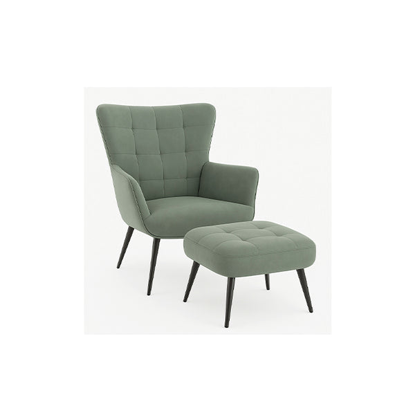 Norman Accent Chair with Ottoman