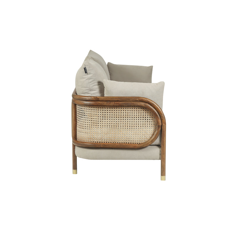 Savoy Curved Cane Sofa